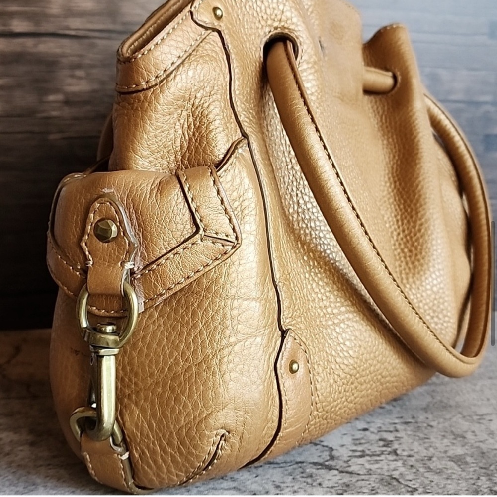 Cole Haan Tan Leather Shoulder Bag with Slouchy Silhouette - Picture 7 of 14